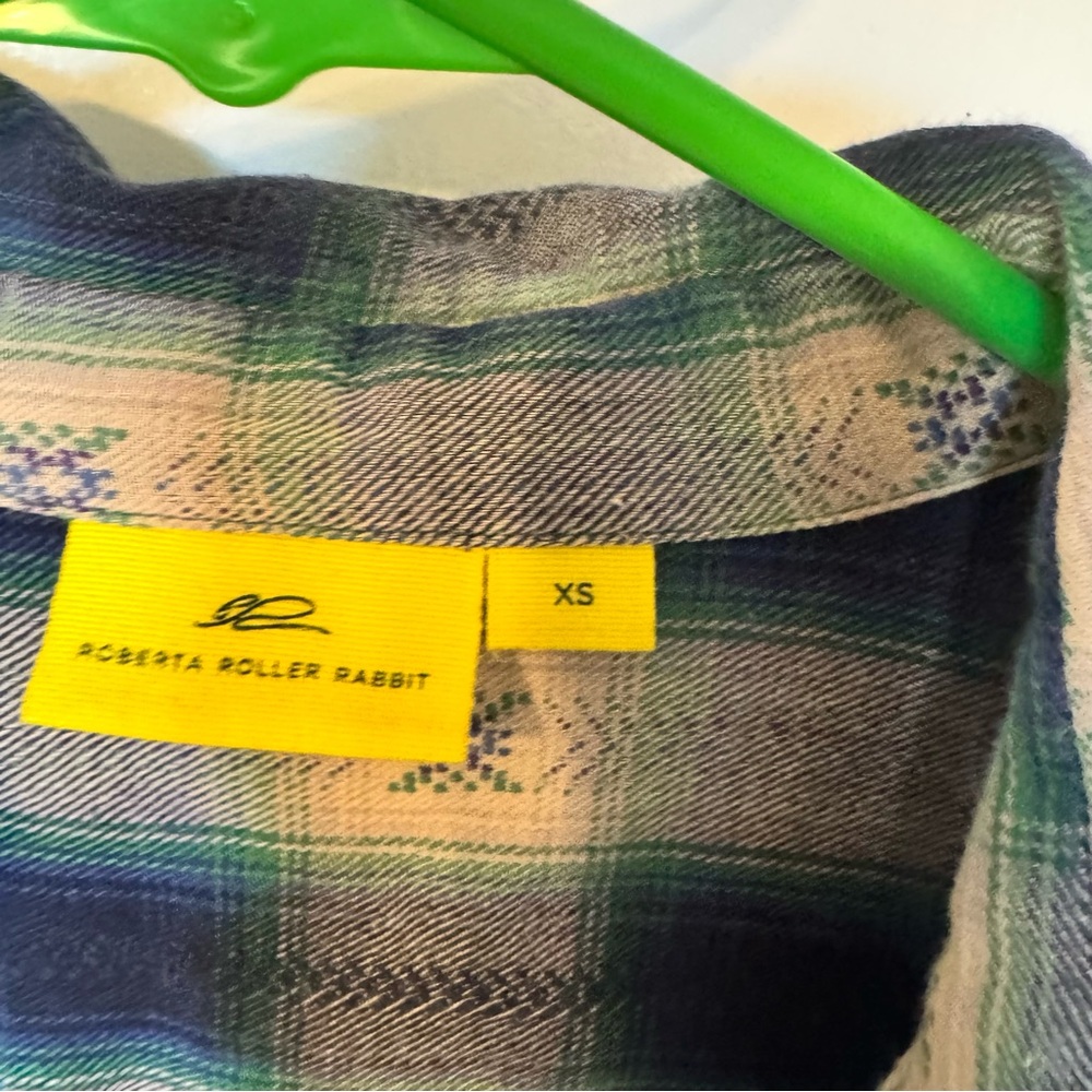 Roberta Roller Rabbit Plaid Flannel Aztec Embroid… - image 3
